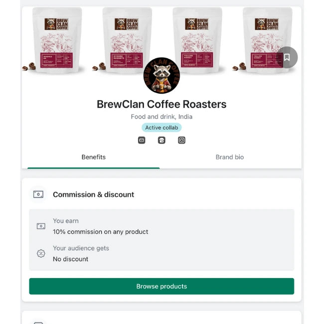 Specialty coffee affiliate Program